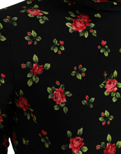 Elegante blusa de mezcla de seda con estampado floral de Dolce &amp; Gabbana