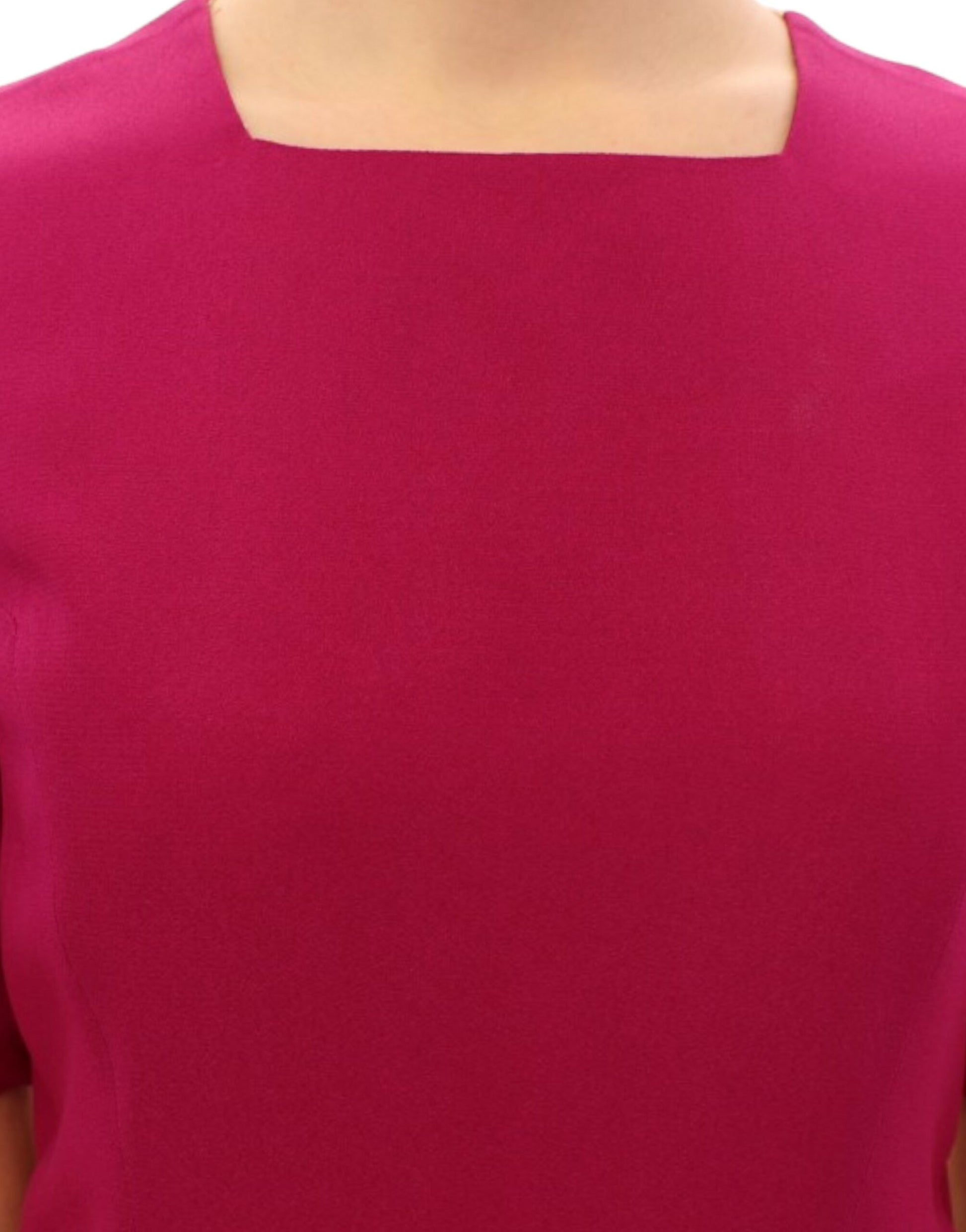 Vestido elegante estilo robot en blanco y rosa de CO|TE