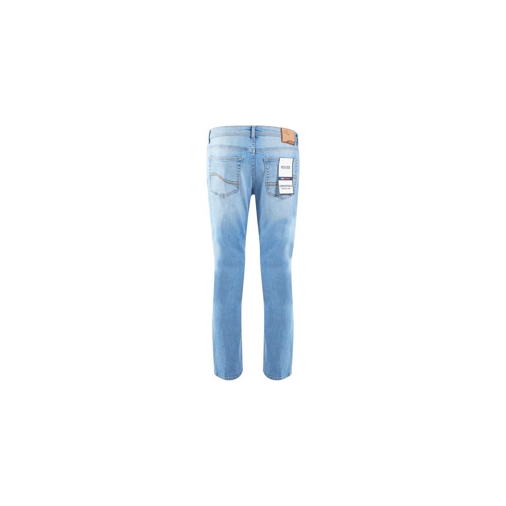 Yes Zee Sleek Comfort Denim - Vaqueros de cinco bolsillos con lavado claro