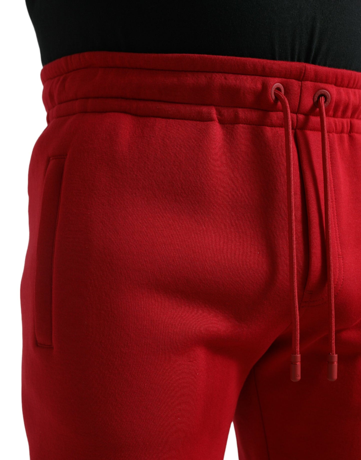 Pantalones jogger de mezcla de algodón en rojo intenso de Dolce &amp; Gabbana