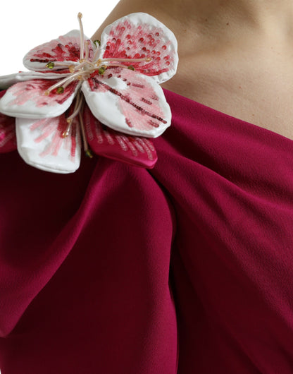 Vestido tubo midi elegante de seda color morado de Dolce &amp; Gabbana