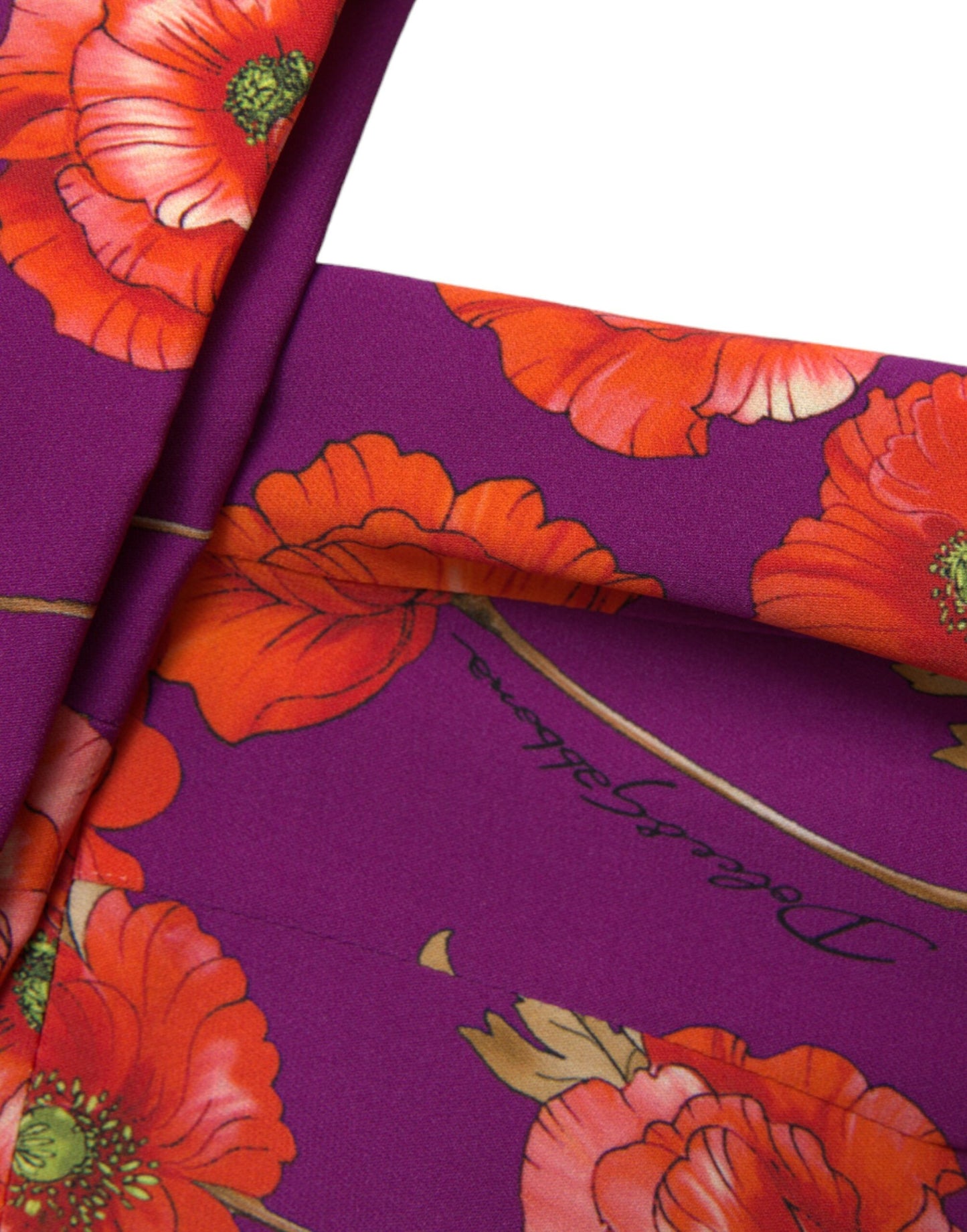 Vestido de charmeuse de seda con estampado floral vibrante de Dolce &amp; Gabbana