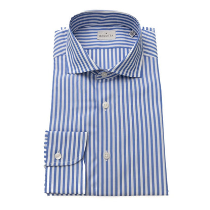 Camisa Bagutta de algodón azul claro para hombre