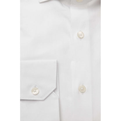 Camisa de algodón blanca para hombre Bagutta