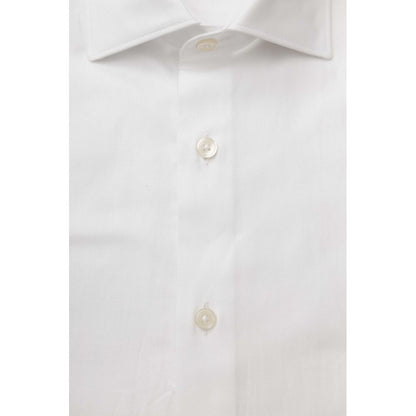 Camisa de algodón blanca para hombre Bagutta
