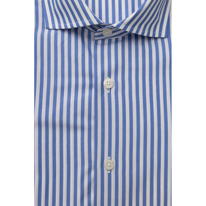 Camisa Bagutta de algodón azul claro para hombre