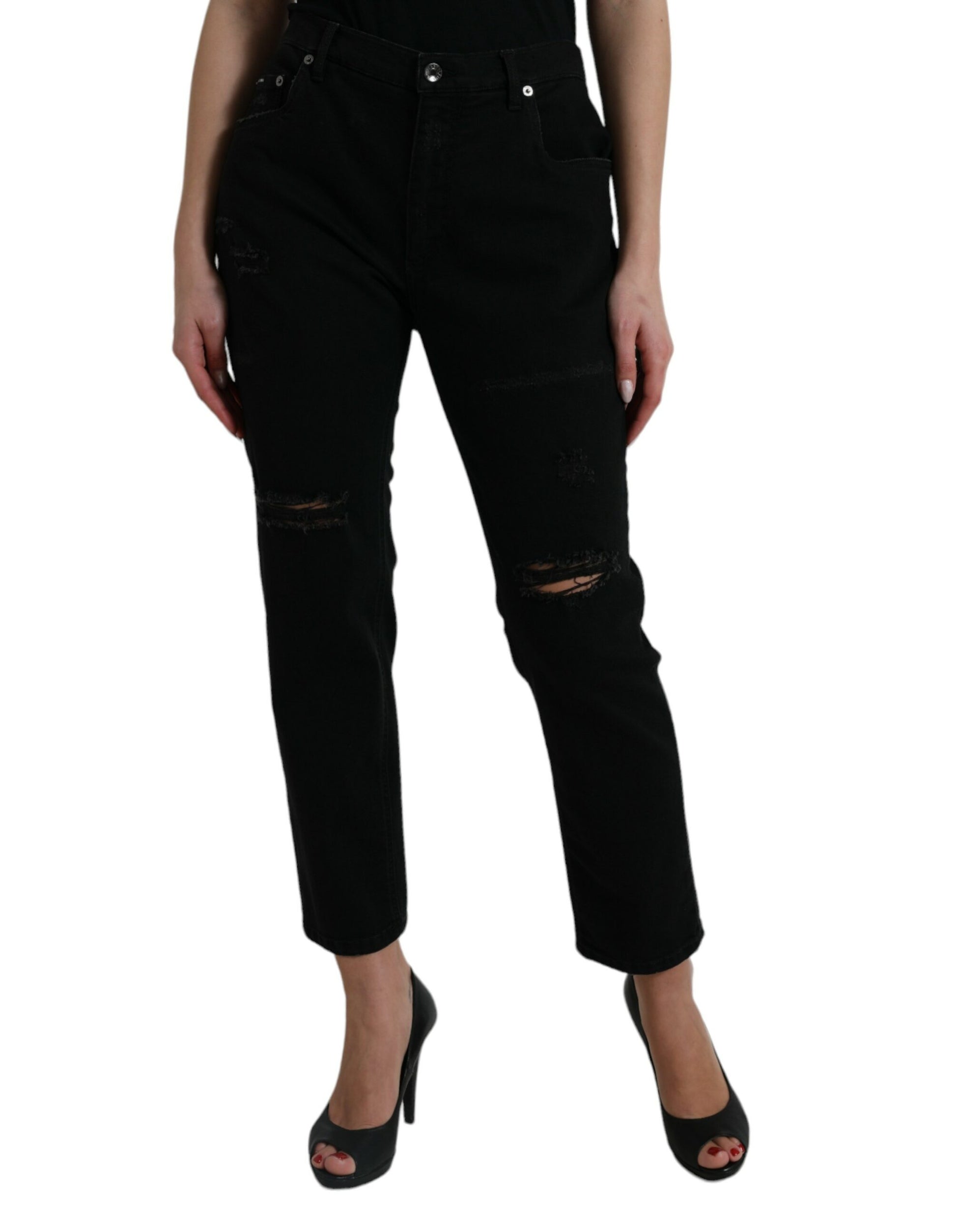 Dolce & Gabbana Elegant High Waist Black Stretch Jeans