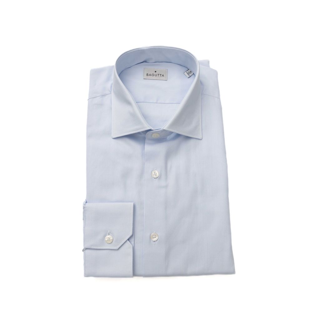 Camisa de algodón azul claro para hombre de Bagutta