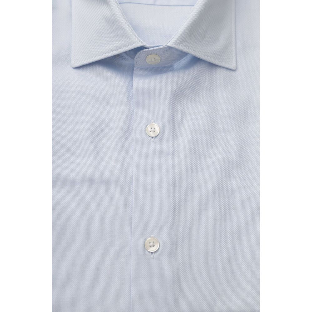 Camisa de algodón azul claro para hombre de Bagutta