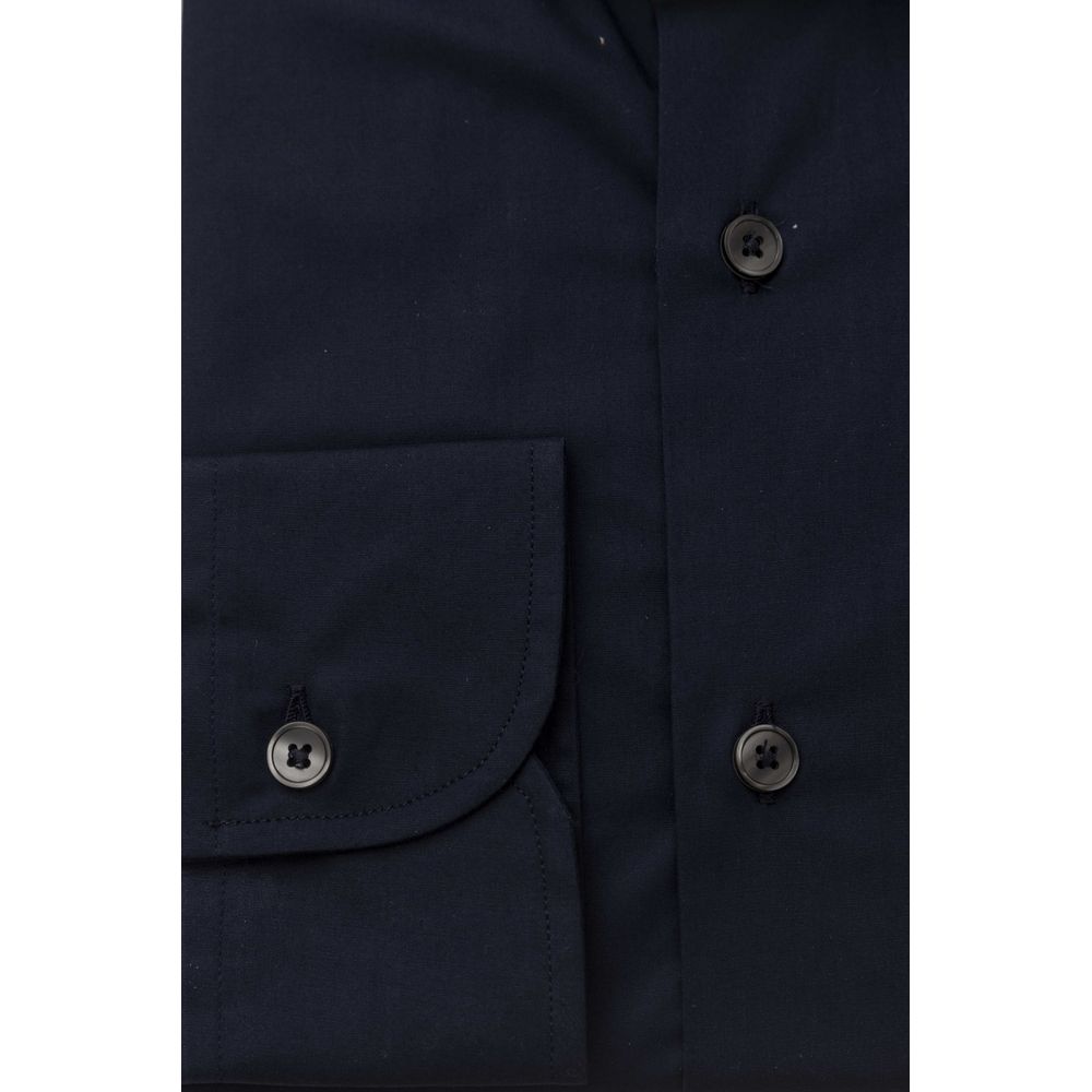 Camisa de algodón azul Bagutta para hombre