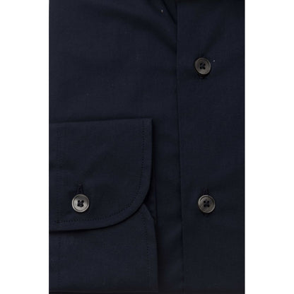 Camisa de algodón azul Bagutta para hombre