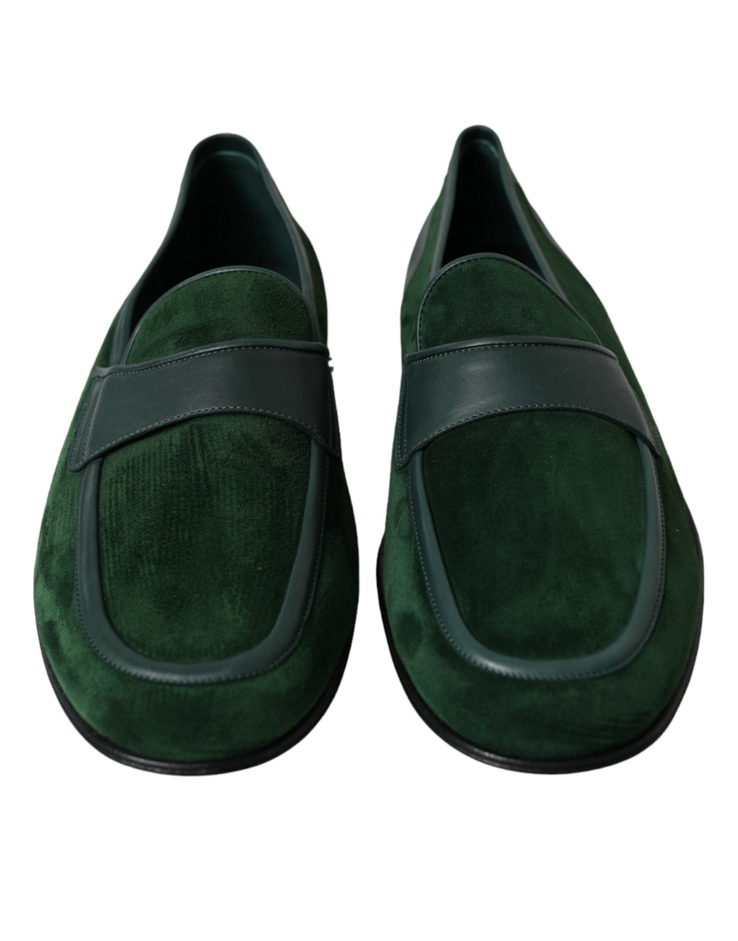 Mocasines de piel de terciopelo esmeralda de Dolce &amp; Gabbana para hombre