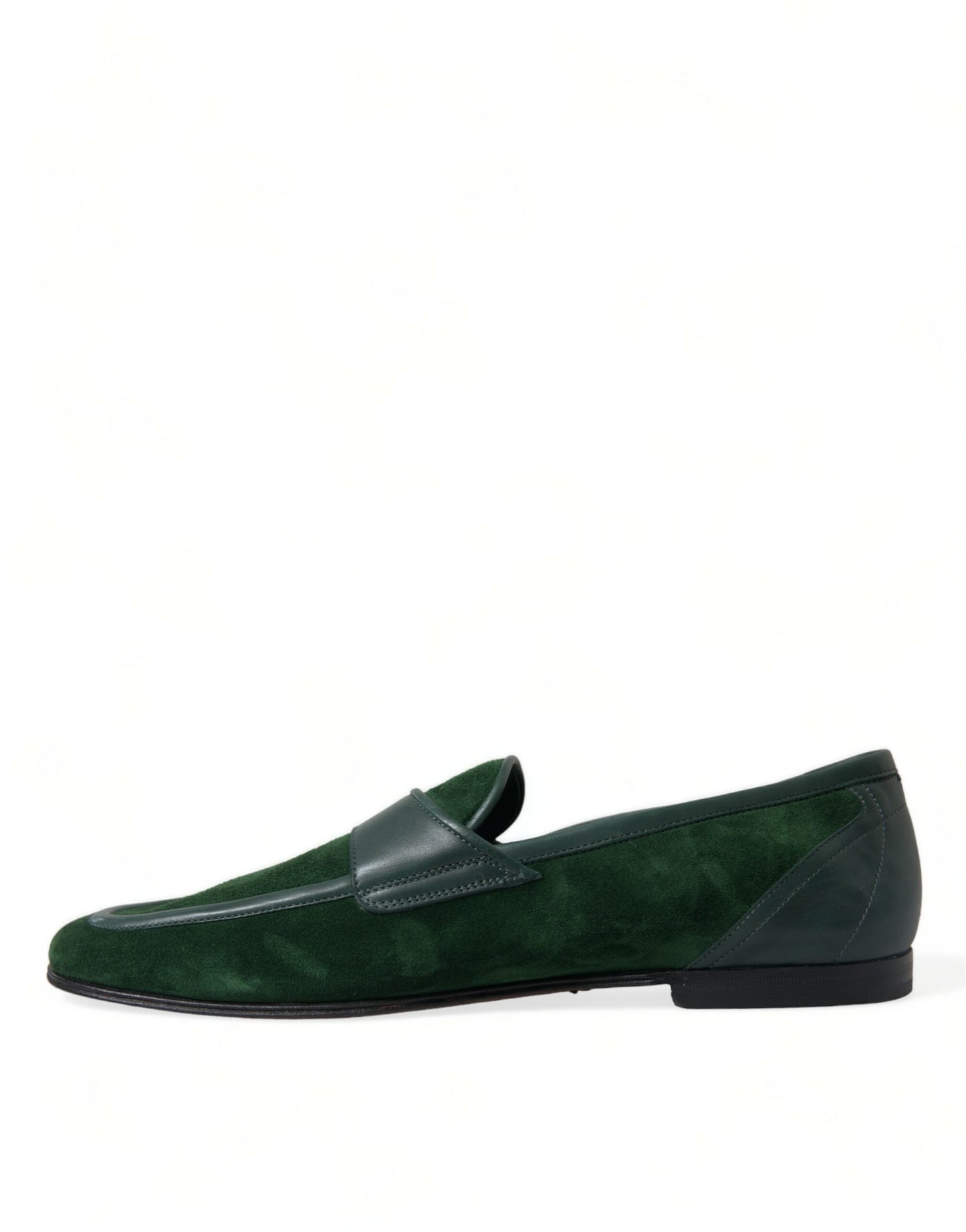 Mocasines de piel de terciopelo esmeralda de Dolce &amp; Gabbana para hombre