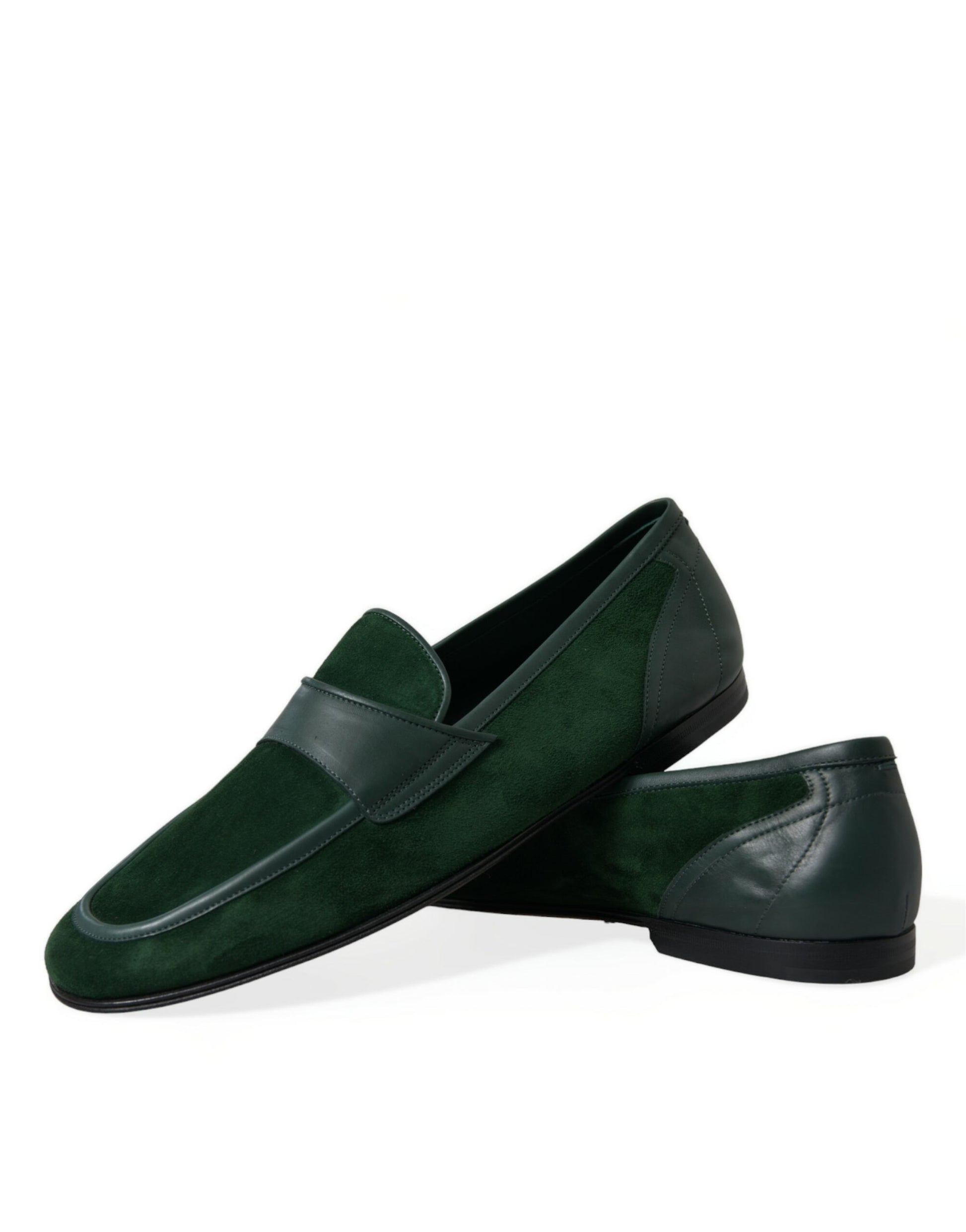 Mocasines de piel de terciopelo esmeralda de Dolce &amp; Gabbana para hombre