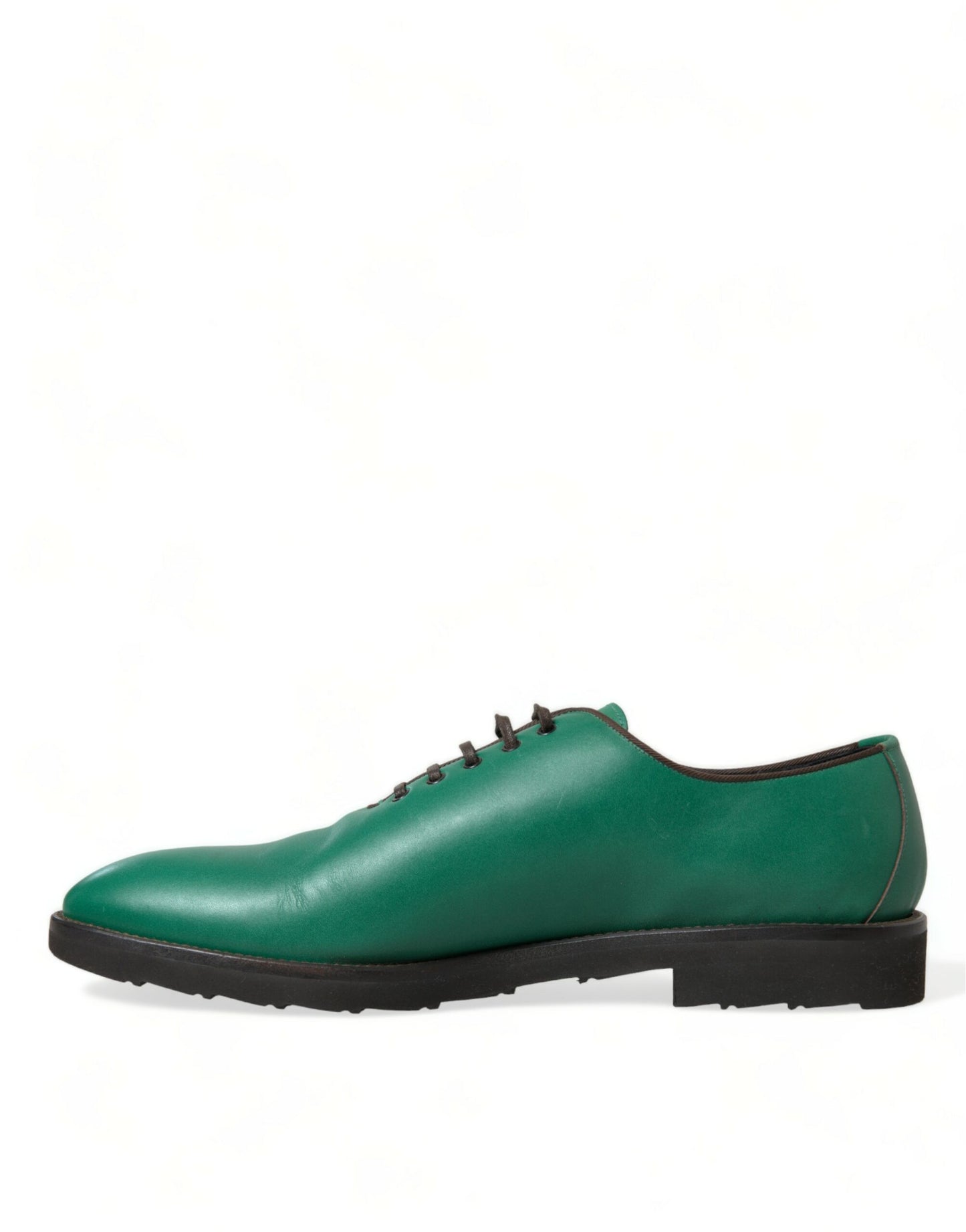 Zapatos de vestir elegantes de piel verde Oxford de Dolce &amp; Gabbana