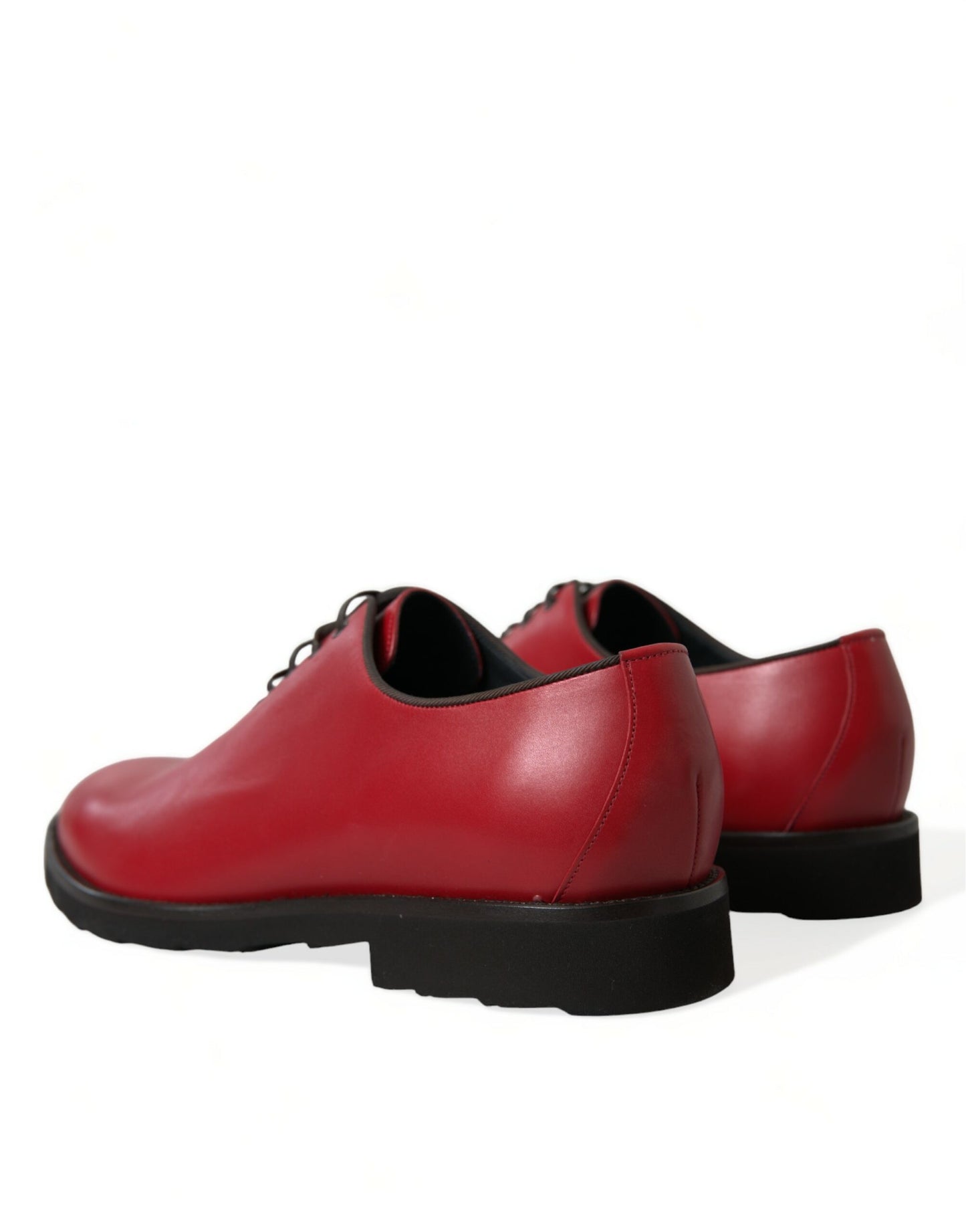 Zapatos de vestir elegantes de piel roja Oxford de Dolce &amp; Gabbana