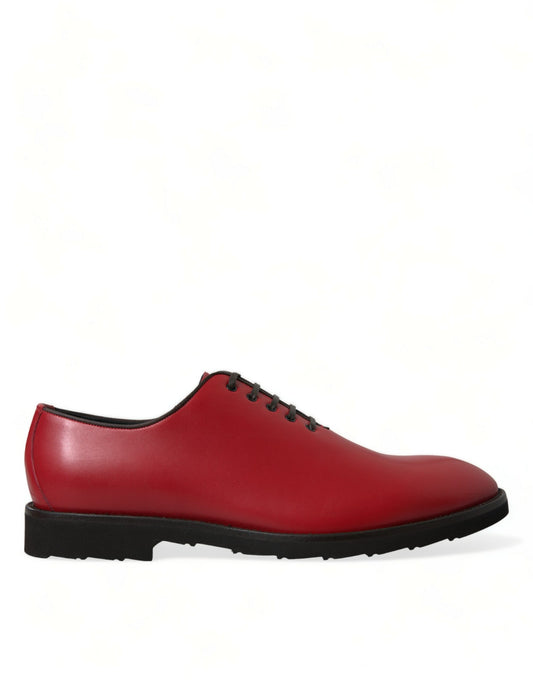 Zapatos de vestir elegantes de piel roja Oxford de Dolce &amp; Gabbana