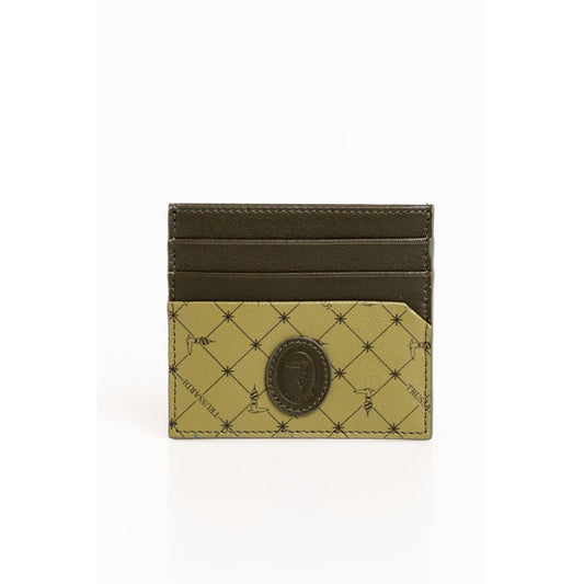 Cartera de hombre de piel verde Trussardi