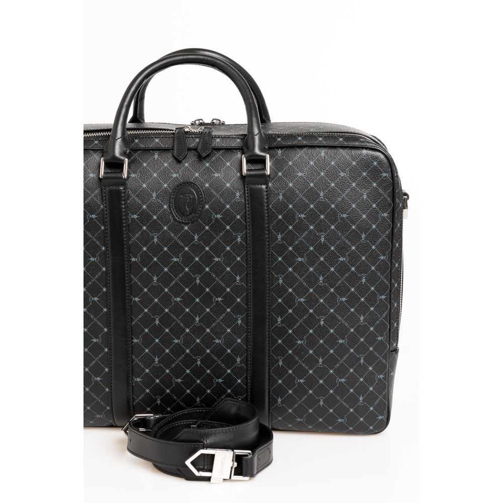 Maletín de cuero negro para hombre de Trussardi