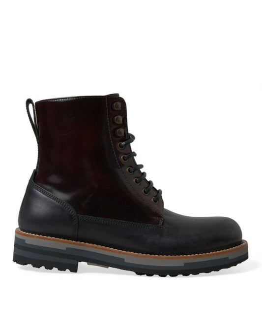 Dolce & Gabbana Elegant Bi-Color Leather Boots