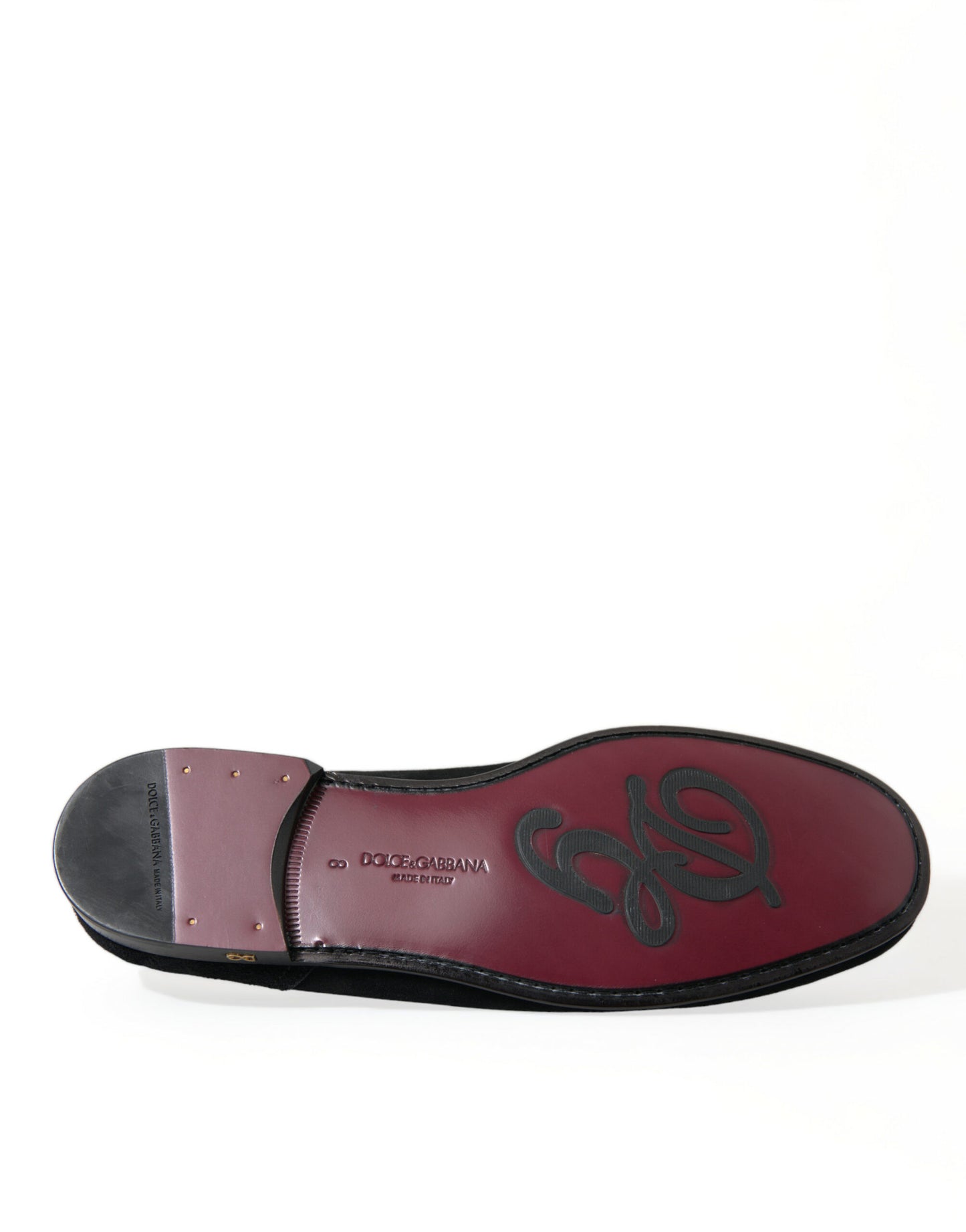 Mocasines elegantes de terciopelo negro de Dolce &amp; Gabbana para hombre