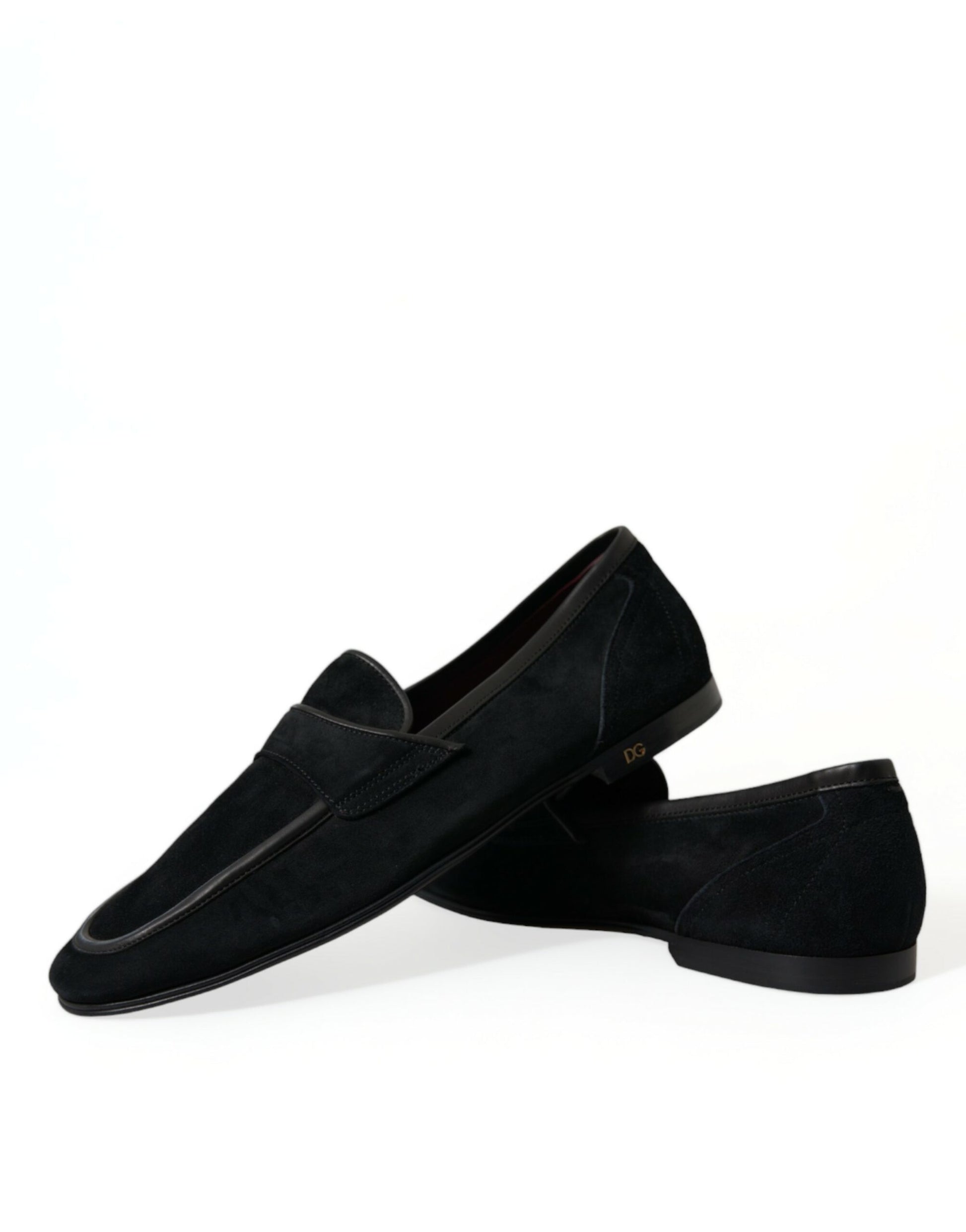 Mocasines elegantes de terciopelo negro de Dolce &amp; Gabbana para hombre