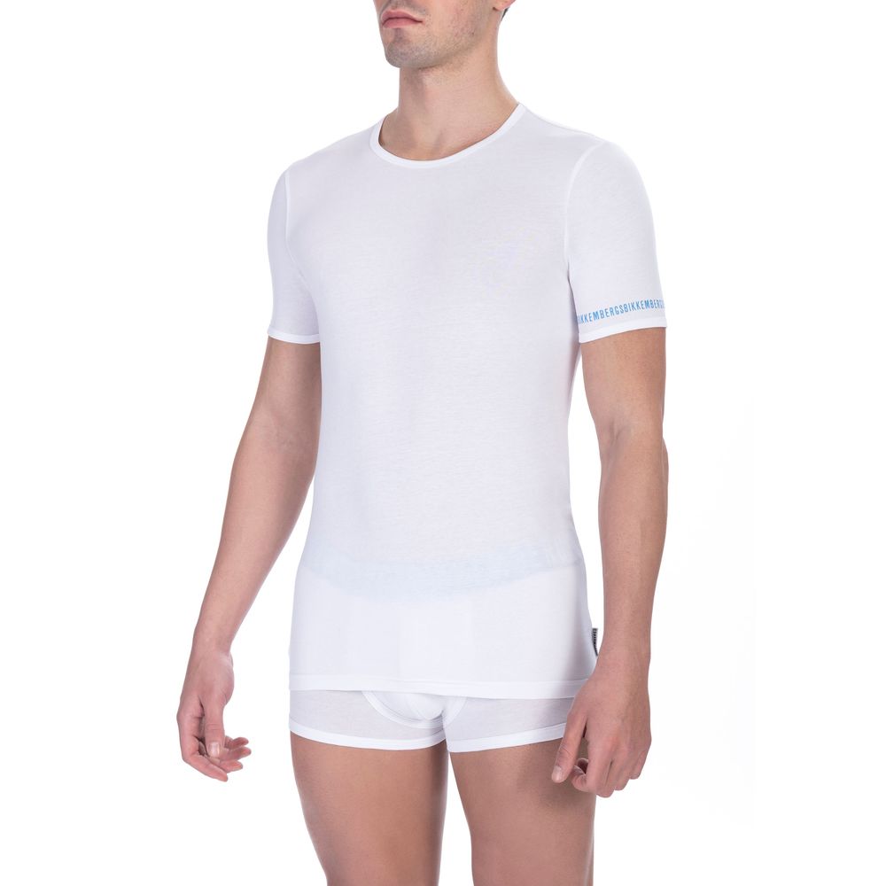 Camiseta de algodón blanca para hombre de Bikkembergs