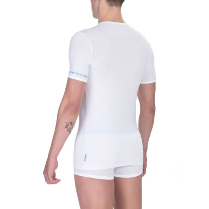 Camiseta de algodón blanca para hombre de Bikkembergs