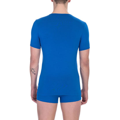 Camiseta de algodón azul Bikkembergs para hombre