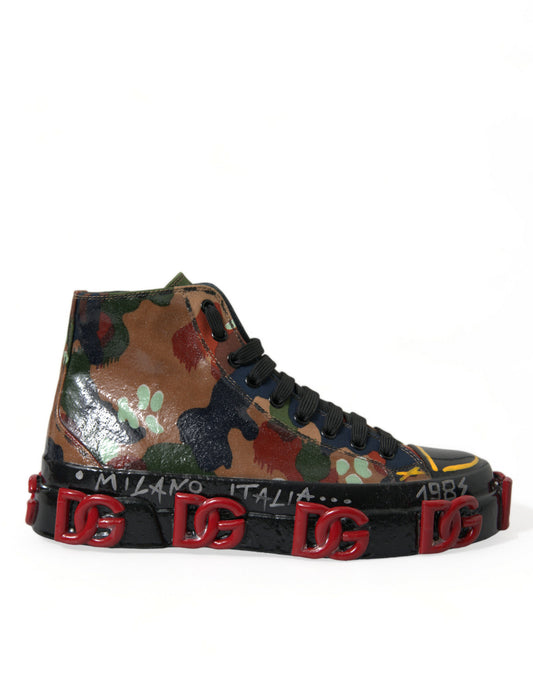 Zapatillas altas multicolores de Dolce &amp; Gabbana con un toque lujoso