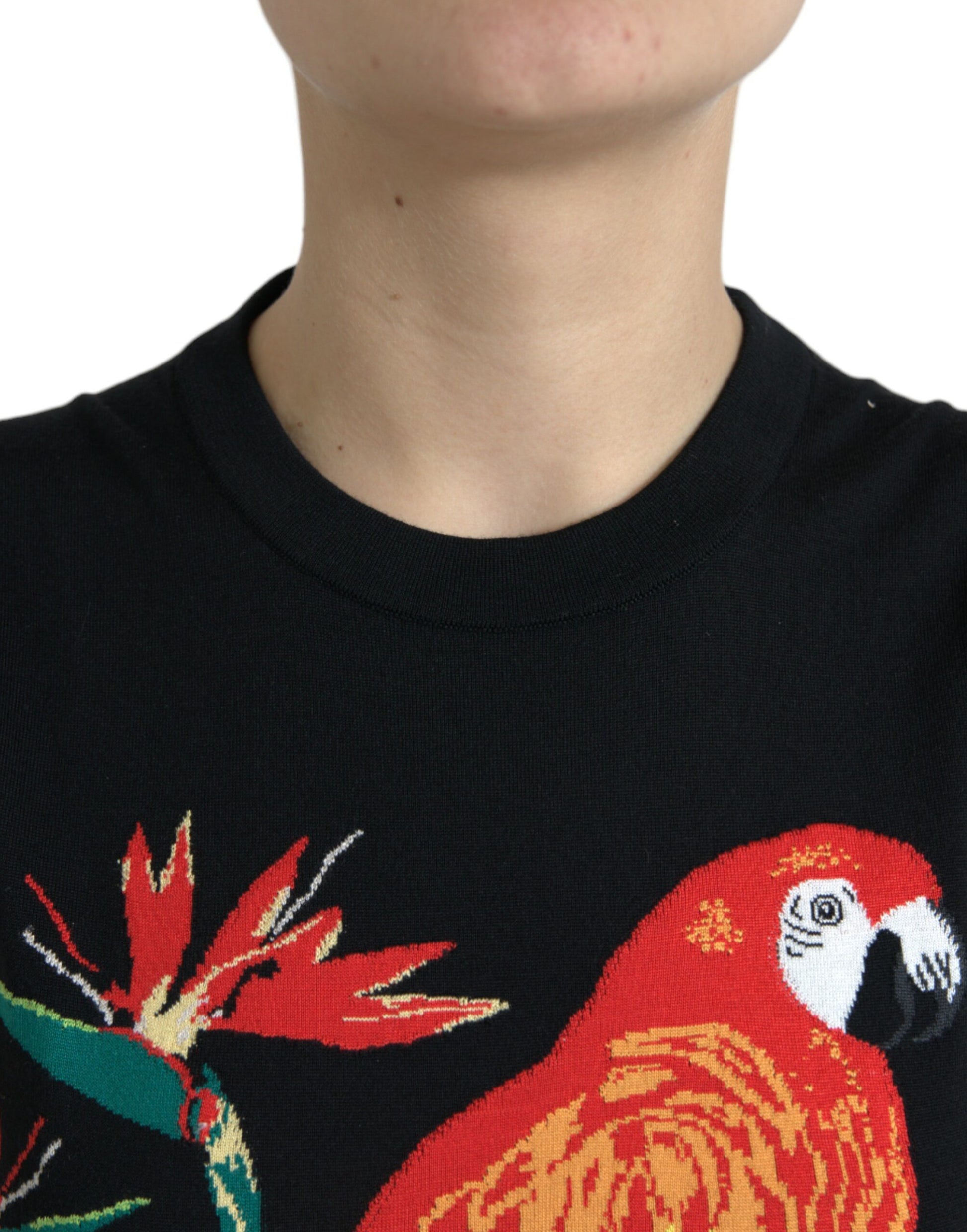 Camiseta sin mangas con cuello redondo y estampado de jungla elegante de Dolce &amp; Gabbana