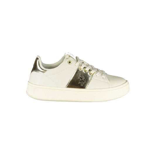 US POLO ASSN. Zapatillas deportivas beige con cordones y detalles en contraste