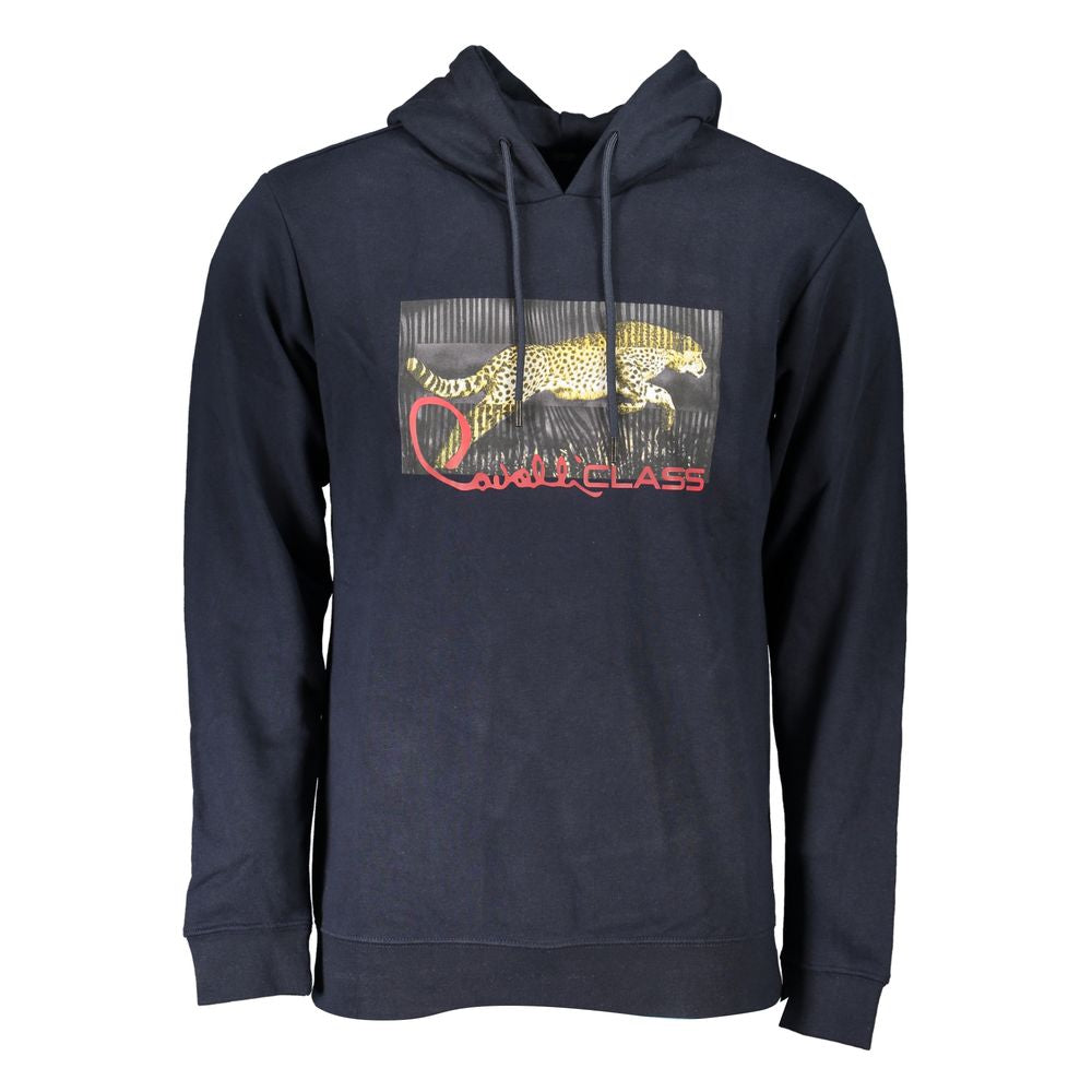 Sudadera con capucha elegante azul de Cavalli Class