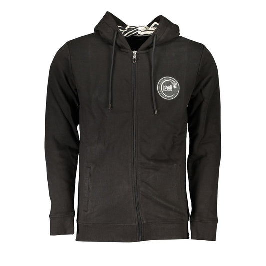 Sudadera con capucha y manga larga de color negro elegante de Cavalli Class