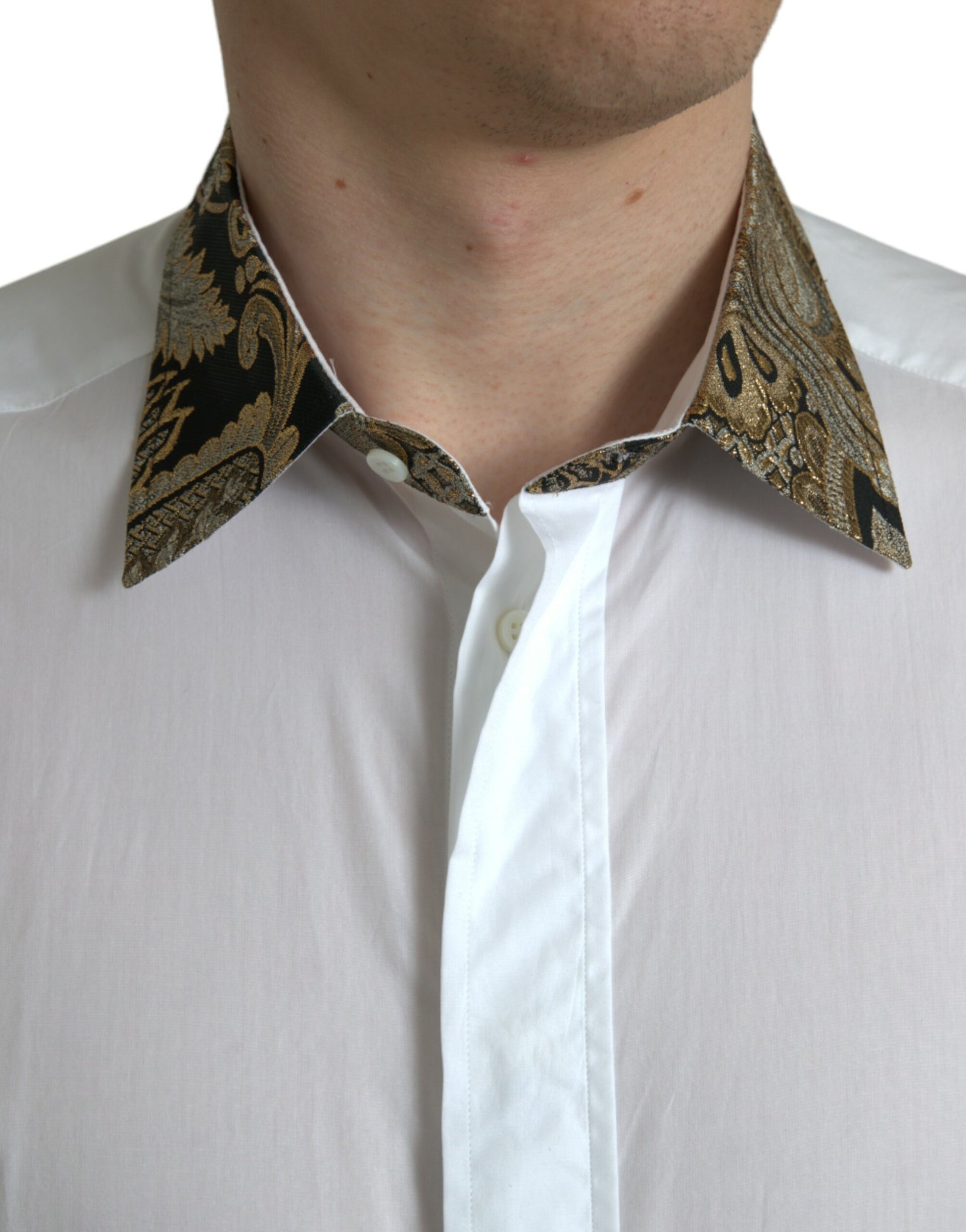 Camisa elegante con detalles dorados de Dolce &amp; Gabbana