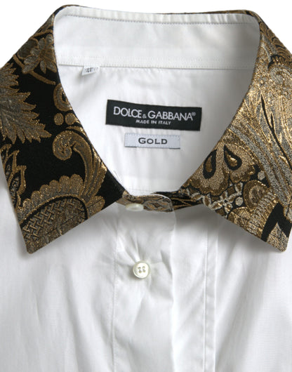 Camisa elegante con detalles dorados de Dolce &amp; Gabbana