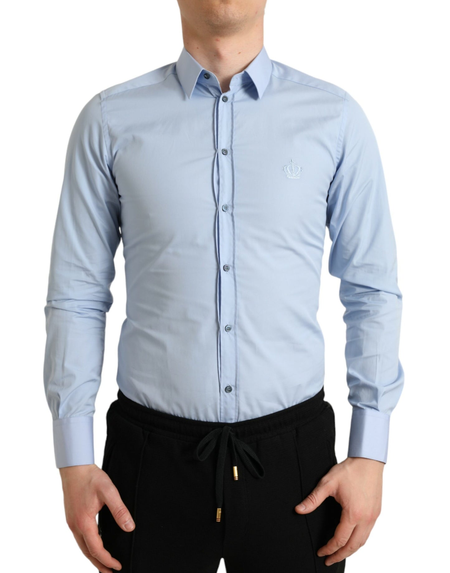 Camisa de vestir elegante en azul cielo de corte entallado de Dolce &amp; Gabbana