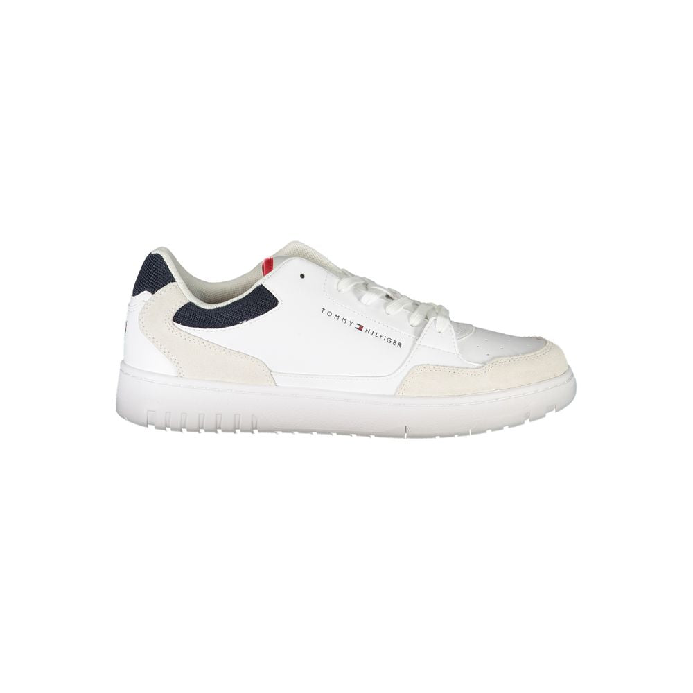 Zapatillas elegantes blancas con cordones y detalle en contraste de Tommy Hilfiger