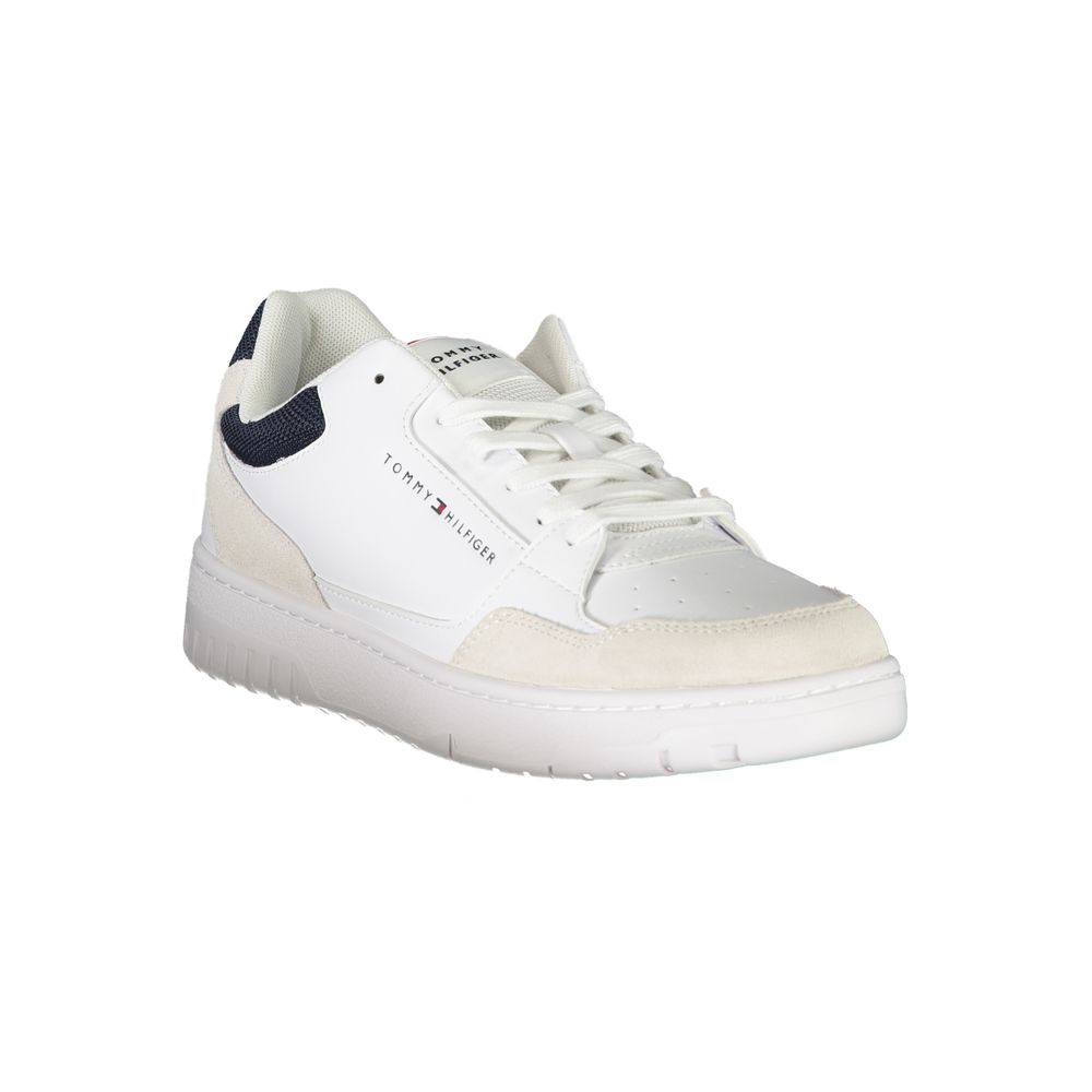 Zapatillas elegantes blancas con cordones y detalle en contraste de Tommy Hilfiger