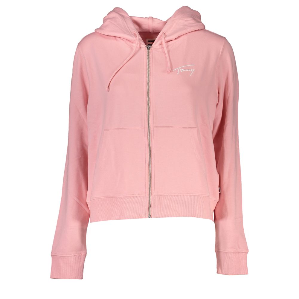 Sudadera con capucha y forro polar elegante de Tommy Hilfiger en color rosa