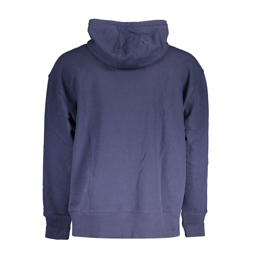Sudadera con capucha bordada azul elegante de Tommy Hilfiger