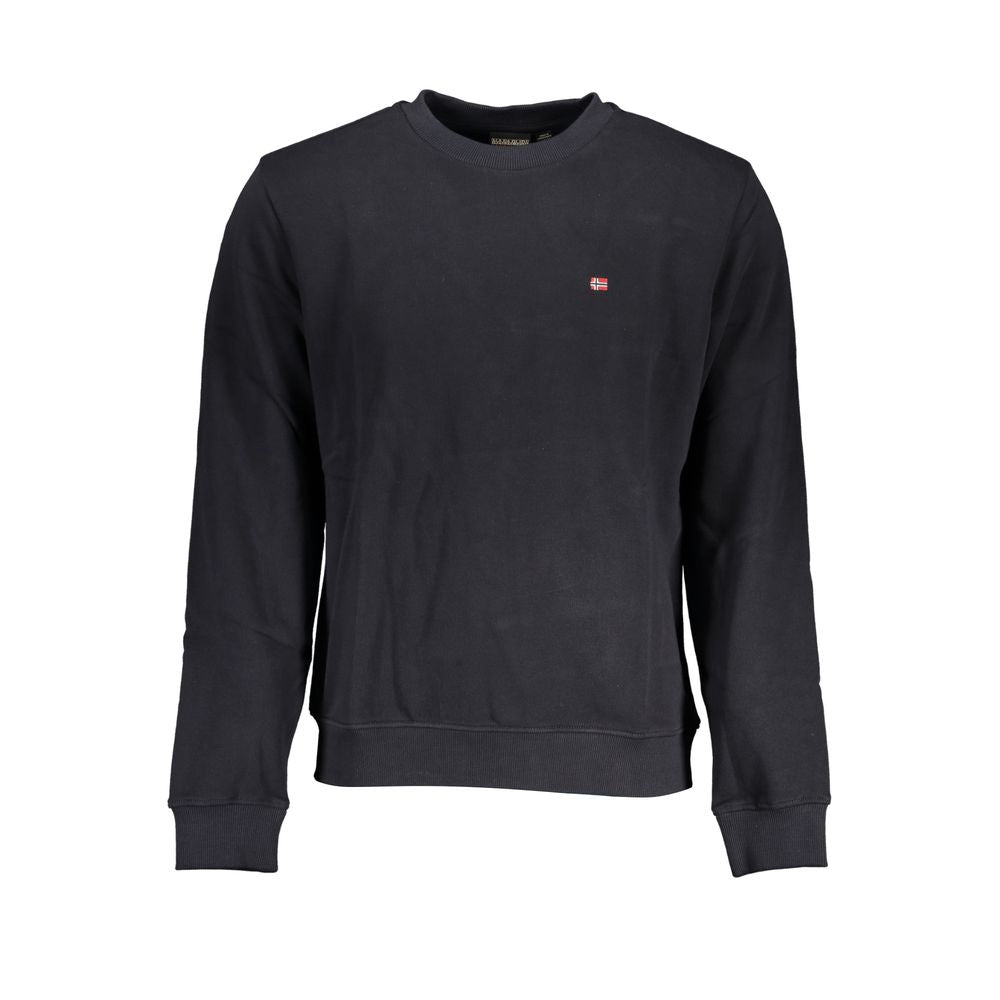 Sudadera elegante de cuello redondo y manga larga en color negro de Napapijri