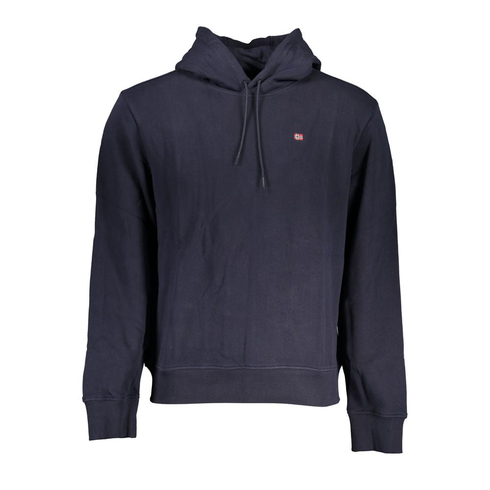 Suéter de algodón con capucha azul Napapijri Chic para hombre