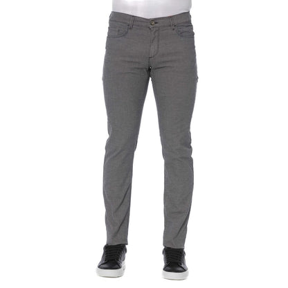 Pantalón de algodón gris para hombre Trussardi Jeans