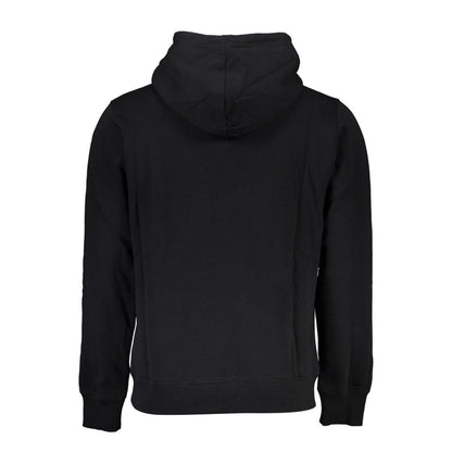 Sudadera con capucha de algodón negra elegante de Calvin Klein con estampado de logotipo
