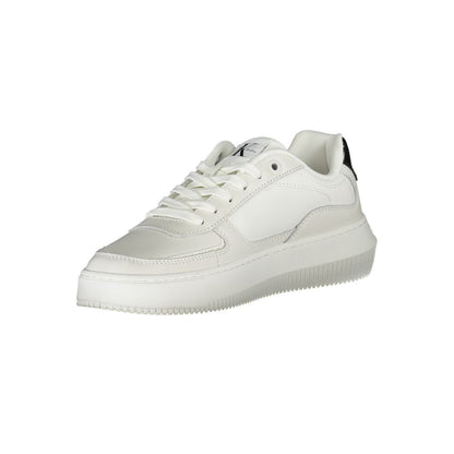 Zapatillas blancas elegantes con cordones y detalles en contraste de Calvin Klein