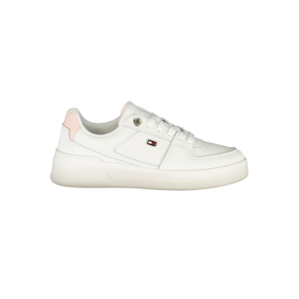 Zapatillas elegantes blancas con cordones y detalle en contraste de Tommy Hilfiger