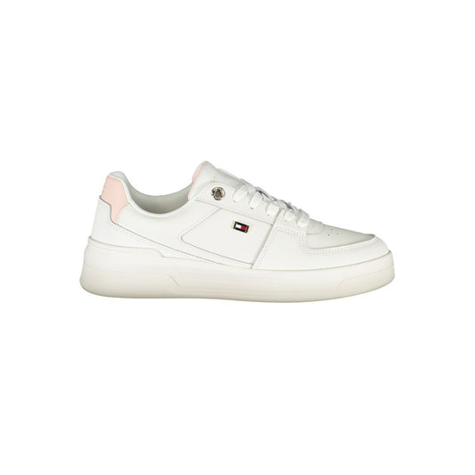 Zapatillas elegantes blancas con cordones y detalle en contraste de Tommy Hilfiger