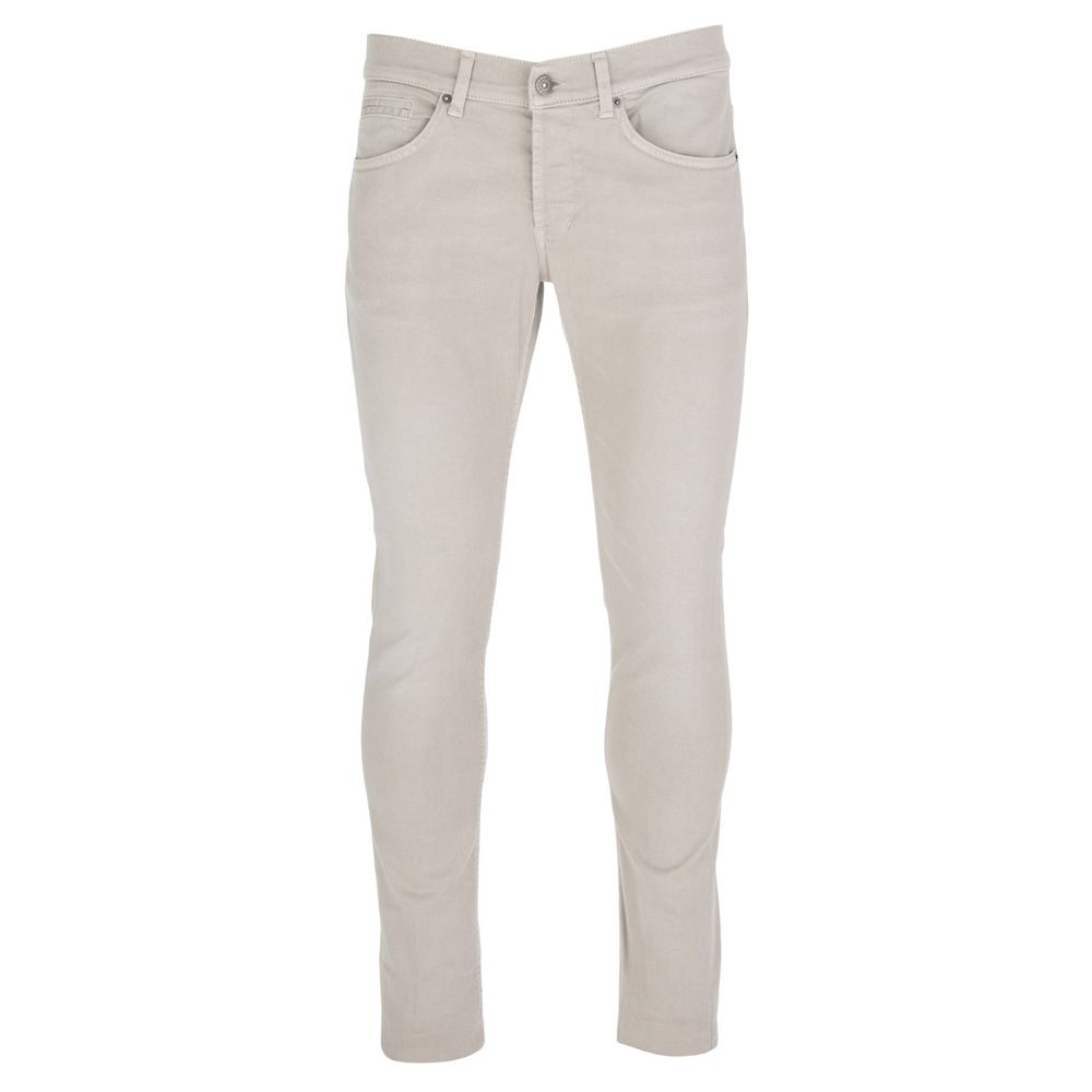 Pantalones elásticos de algodón beige Dondup Chic