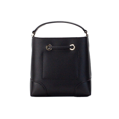 Bolso bandolera pequeño Mercer de piel granulada en negro